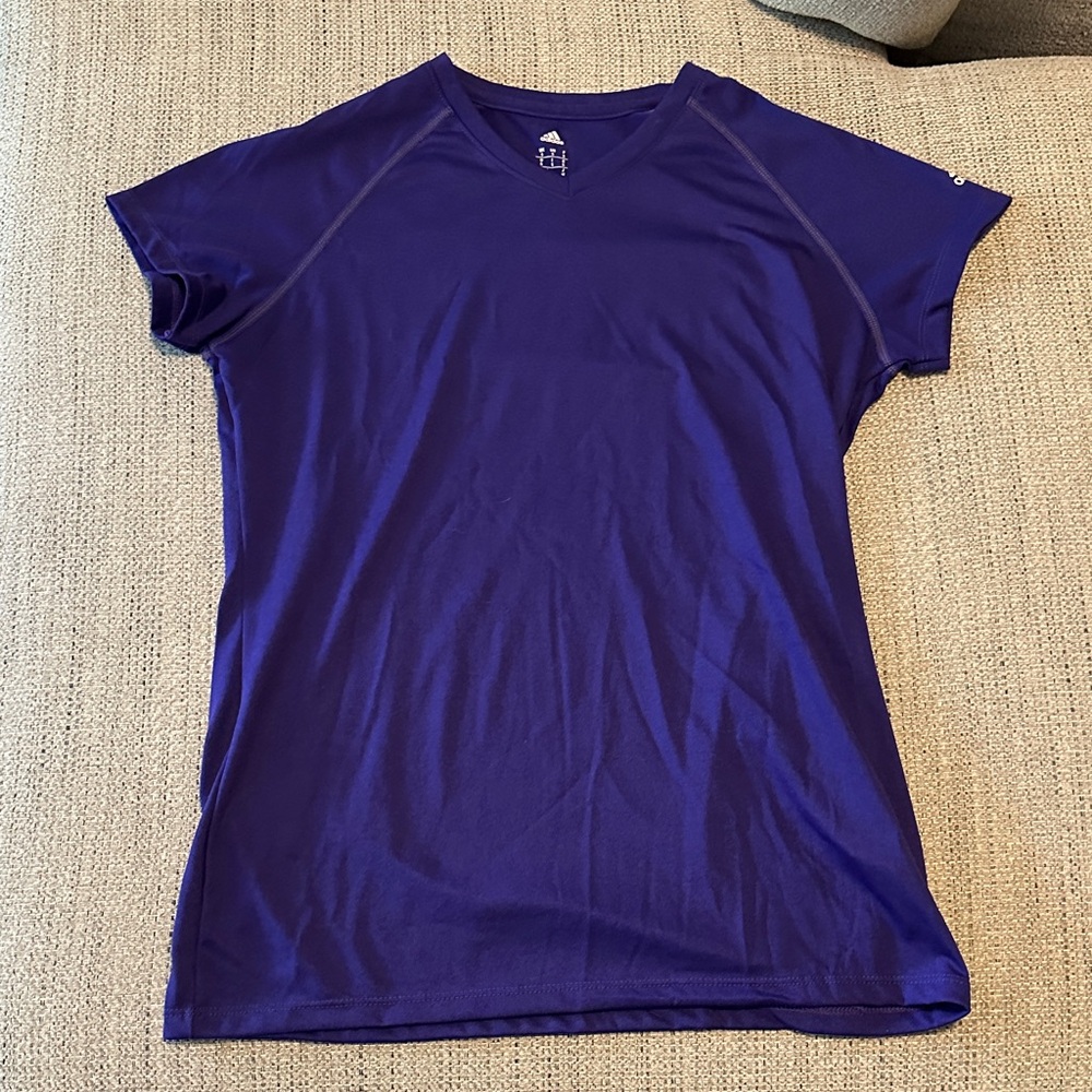 Adidas Deep Purple Climalite Tee